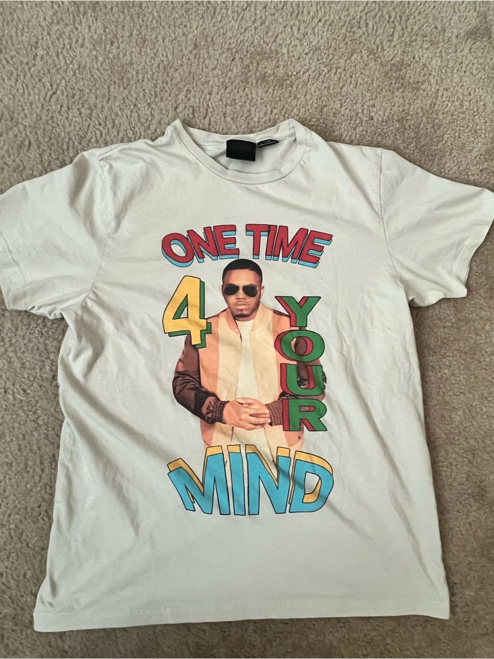 Nas “One Time 4 Your Mind” 94 double sided  Graphic Tee Size Large - White